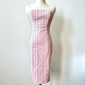 Express Strapless Pink and Black Dress
